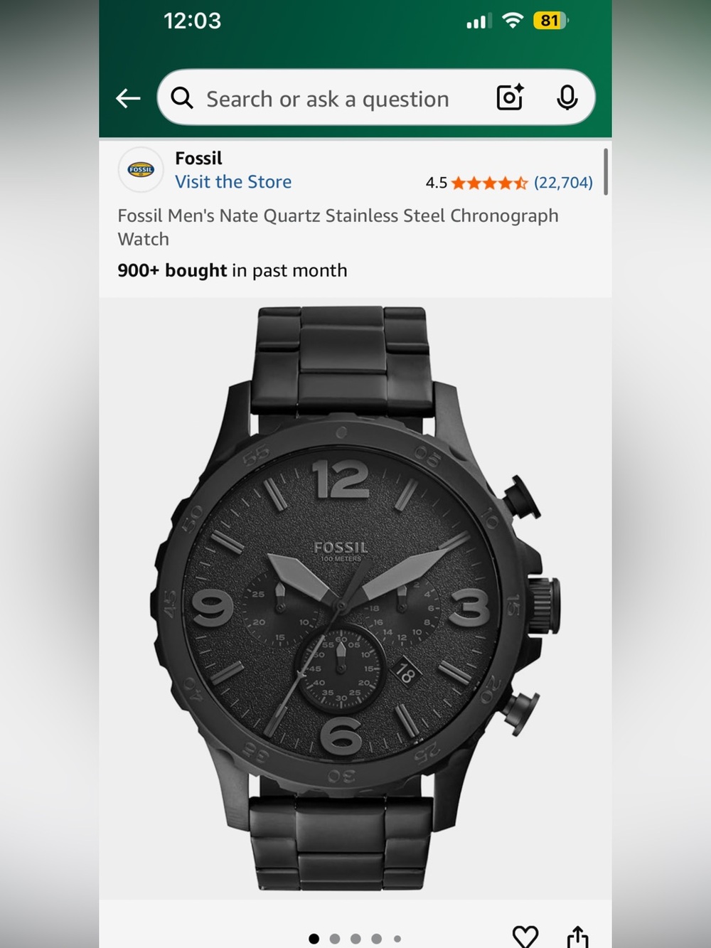 Men’s fossil watch